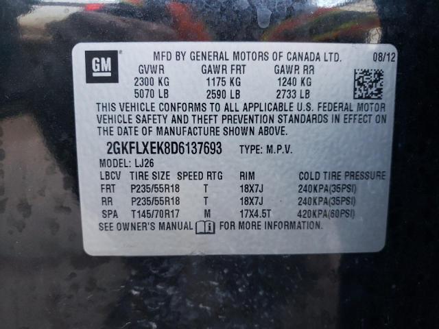 Photo 10 from auction – 2013 GMC TERRAIN SL with VIN 2GKFLXEK8D6137693