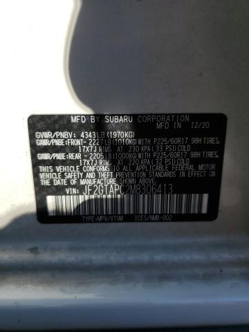 Photo 10 from auction – 2021 SUBARU CROSSTREK with VIN JF2GTAPC2M8306413