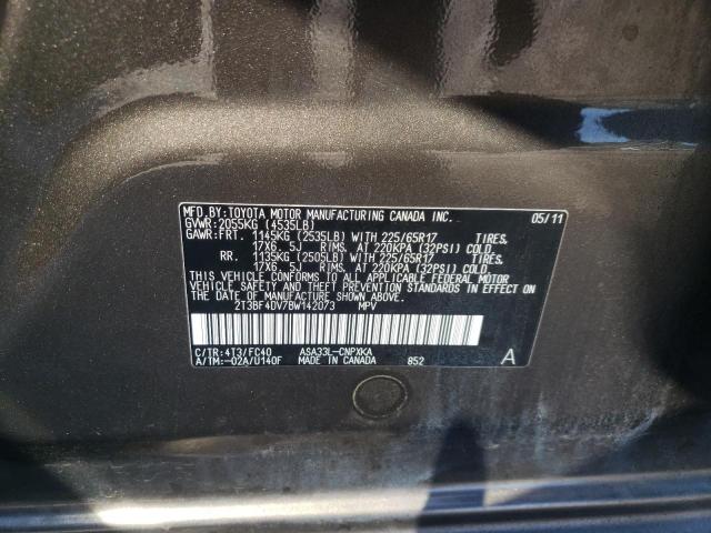 Photo 10 from auction – 2011 TOYOTA RAV4 with VIN 2T3BF4DV7BW142073