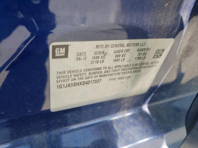 Photo 10 from auction – 2013 CHEVROLET SONIC LS with VIN 1G1JA5SHXD4217337