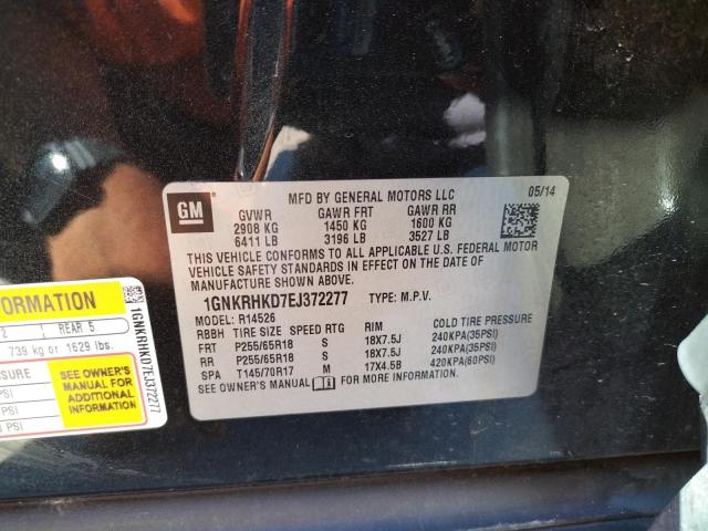 Photo 10 from auction – 2014 CHEVROLET TRAVERSE L with VIN 1GNKRHKD7EJ372277