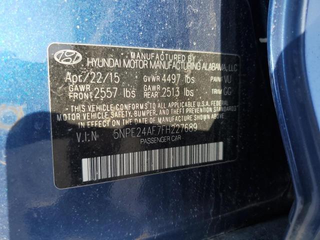 Photo 10 from auction – 2015 HYUNDAI SONATA SE with VIN 5NPE24AF7FH227689