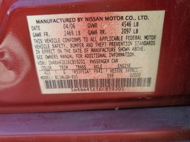 صورة رقم 10 من المزاد - 2006 NISSAN MAXIMA SE مع VIN 1N4BA41E16C859201