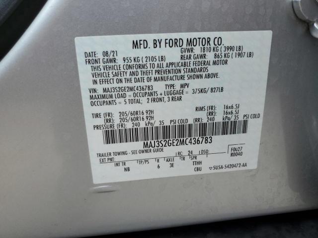 Photo 10 from auction – 2021 FORD ECOSPORT S with VIN MAJ3S2GE2MC436783