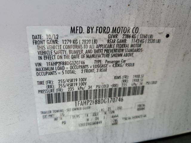 Photo 10 from auction – 2013 FORD TAURUS LIM with VIN 1FAHP2F88DG170746
