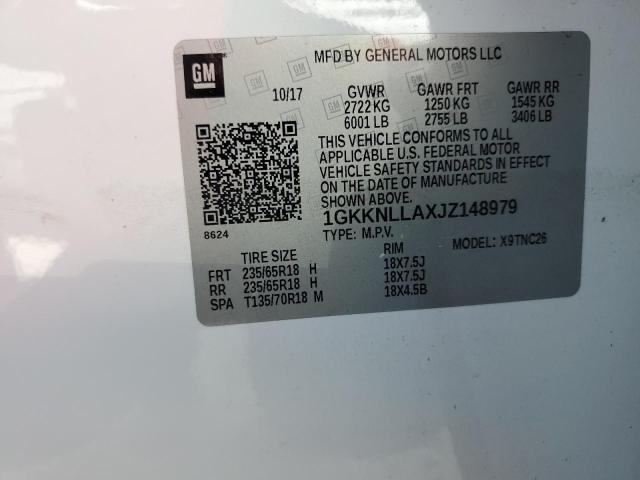Photo 10 from auction – 2018 GMC ACADIA SLE with VIN 1GKKNLLAXJZ148979