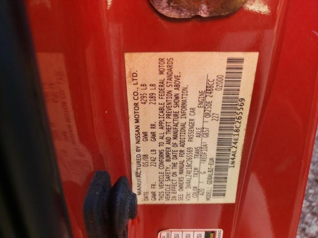Photo 10 from auction – 2008 NISSAN ALTIMA 2.5 with VIN 1N4AL24E18C265569