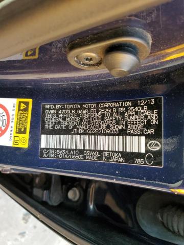 Photo 10 from auction – 2014 LEXUS ES 350 with VIN JTHBK1GG2E2109033
