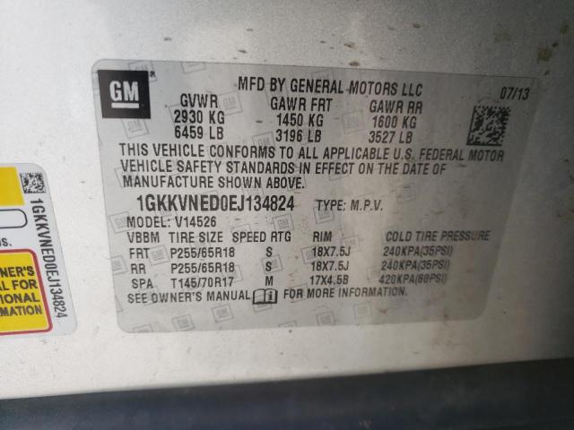 Photo 10 from auction – 2014 GMC ACADIA SLE with VIN 1GKKVNED0EJ134824