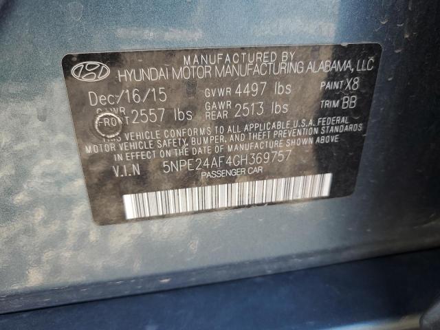 Photo 10 from auction – 2016 HYUNDAI SONATA SE with VIN 5NPE24AF4GH369757
