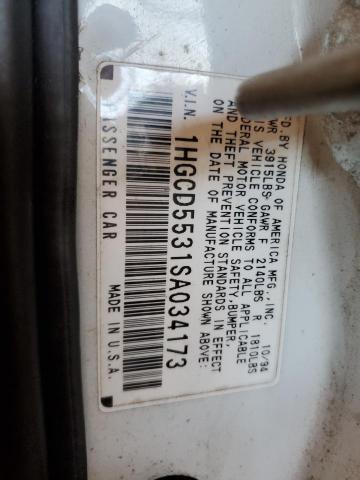 Photo 10 from auction – 1995 HONDA ACCORD LX with VIN 1HGCD5531SA034173