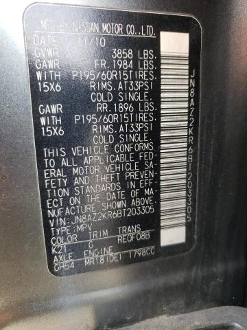 Photo 10 from auction – 2011 NISSAN CUBE BASE with VIN JN8AZ2KR6BT203305