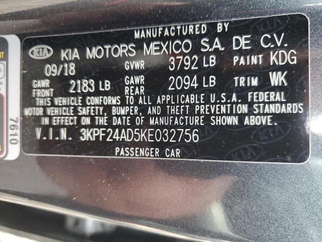 Photo 10 from auction – 2019 KIA FORTE FE with VIN 3KPF24AD5KE032756