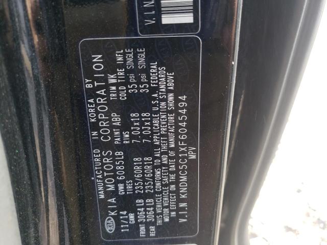Photo 10 from auction – 2015 KIA SEDONA EX with VIN KNDMC5C1XF6045494