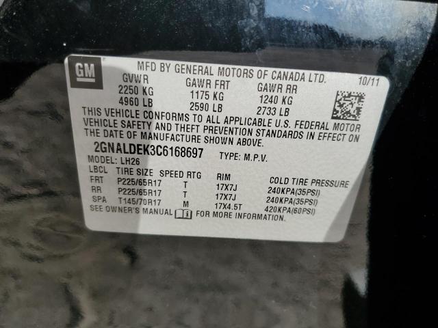 Photo 10 from auction – 2012 CHEVROLET EQUINOX LT with VIN 2GNALDEK3C6168697