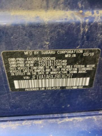 Photo 10 from auction – 2018 SUBARU WRX with VIN JF1VA1A6XJ9836297