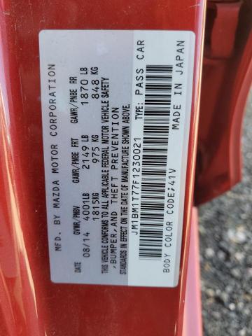Photo 10 from auction – 2015 MAZDA 3 SV with VIN JM1BM1T77F1230021