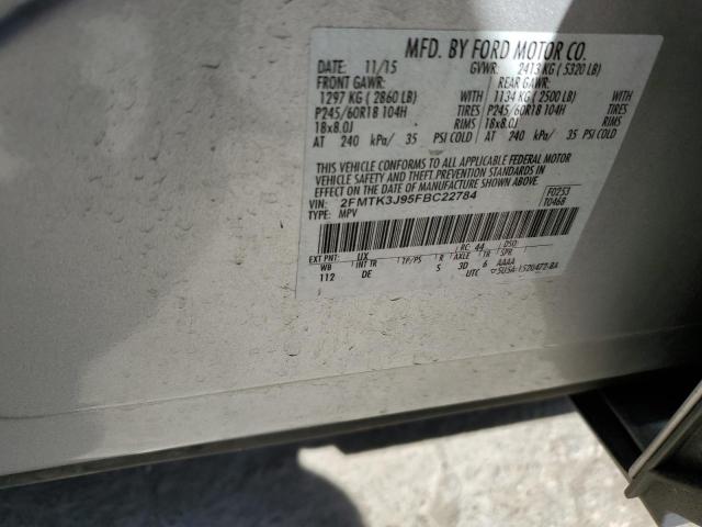Photo 10 from auction – 2015 FORD EDGE SEL with VIN 2FMTK3J95FBC22784