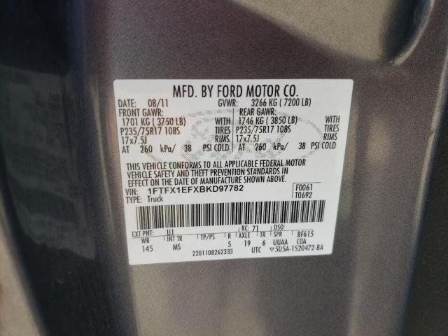 Photo 10 from auction – 2011 FORD F150 SUPER with VIN 1FTFX1EFXBKD97782