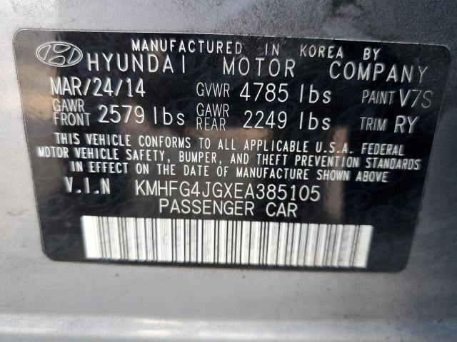 Photo 10 from auction – 2014 HYUNDAI AZERA with VIN KMHFG4JGXEA385105