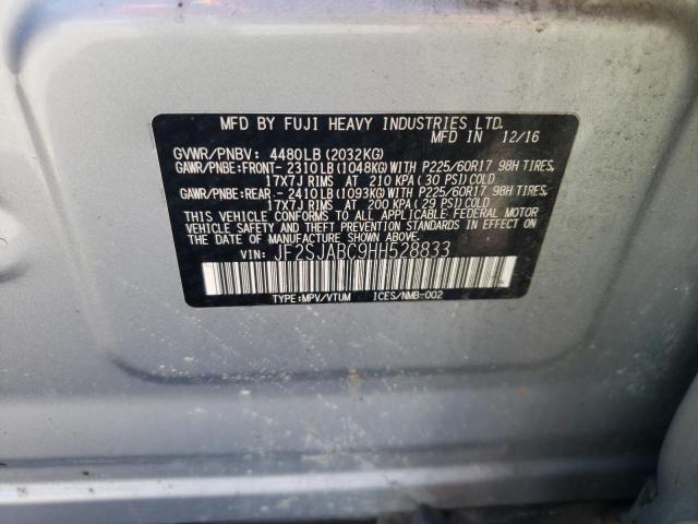Photo 10 from auction – 2017 SUBARU FORESTER 2 with VIN JF2SJABC9HH528833