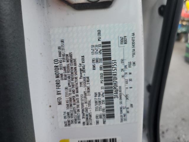 Photo 10 from auction – 2015 FORD FUSION SE with VIN 3FA6P0H70FR157551