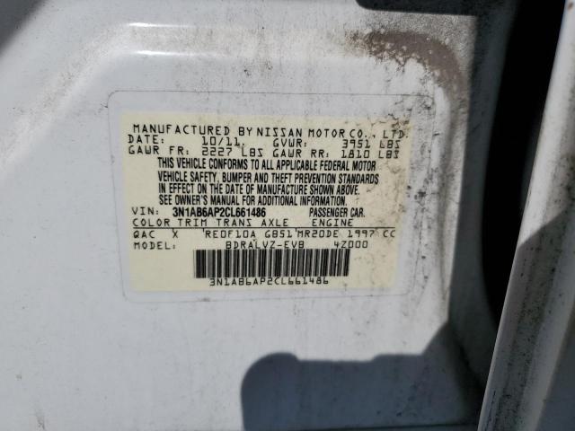 Photo 10 from auction – 2012 NISSAN SENTRA 2.0 with VIN 3N1AB6AP2CL661486