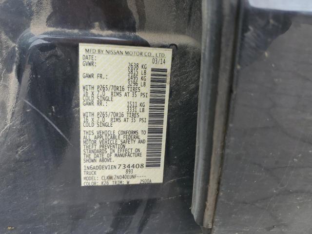 Photo 10 from auction – 2014 NISSAN FRONTIER S with VIN 1N6AD0EV1EN734408
