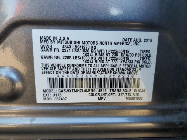 Photo 10 from auction – 2015 MITSUBISHI OUTLANDER with VIN 4A4AR3AW8FE050230