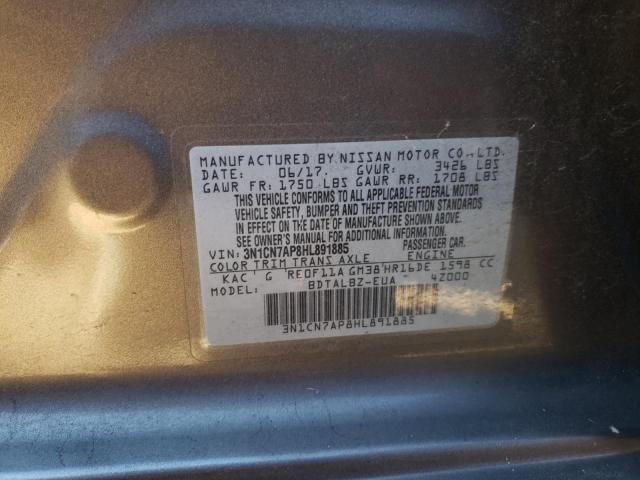 Photo 10 from auction – 2017 NISSAN VERSA S with VIN 3N1CN7AP8HL891885