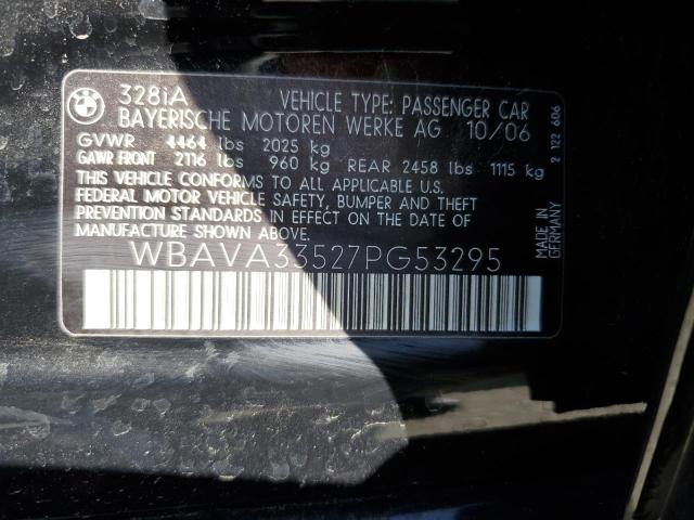 Photo 10 from auction – 2007 BMW 328 I with VIN WBAVA33527PG53295