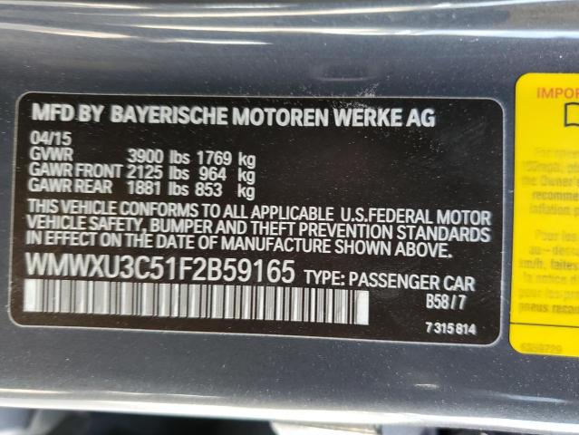Photo 10 from auction – 2015 MINI COOPER S with VIN WMWXU3C51F2B59165
