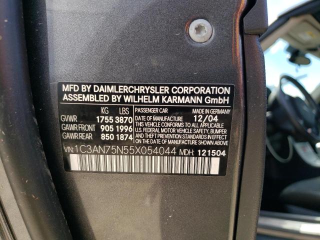 Photo 10 from auction – 2005 CHRYSLER CROSSFIRE with VIN 1C3AN75N55X054044