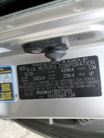 Photo 10 from auction – 2011 KIA OPTIMA LX with VIN KNAGM4A71B5075055