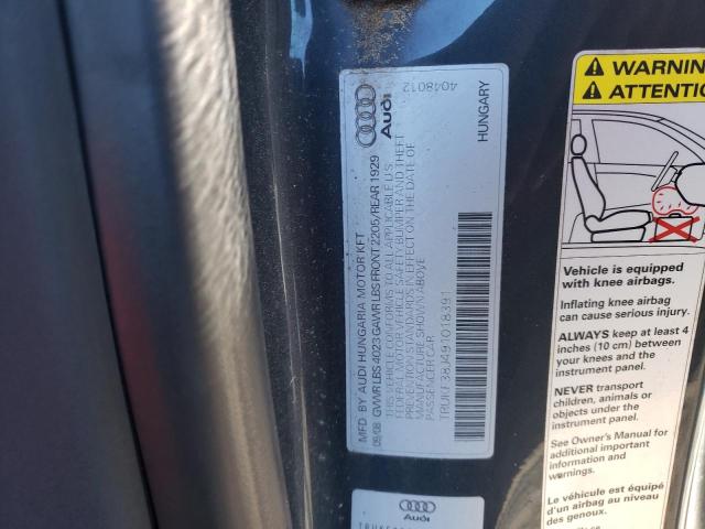 Photo 10 from auction – 2009 AUDI TT with VIN TRUKF38J491018391