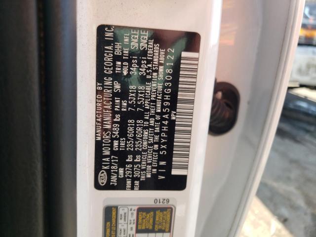 Photo 10 from auction – 2017 KIA SORENTO with VIN 5XYPH4A59HG308122