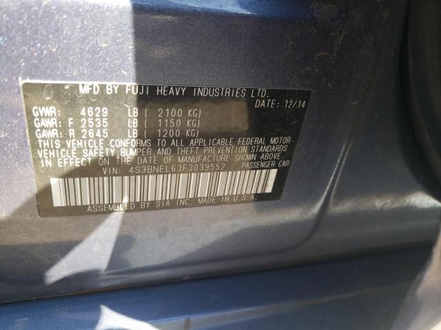 Photo 10 from auction – 2015 SUBARU LEGACY 3.6 with VIN 4S3BNEL63F3039552