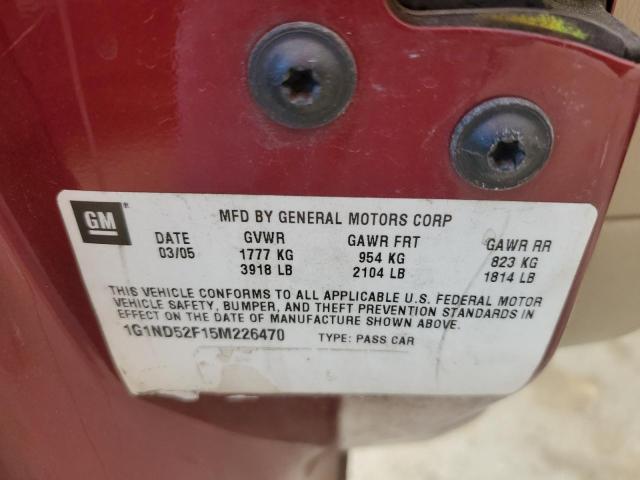 Photo 10 from auction – 2005 CHEVROLET CLASSIC with VIN 1G1ND52F15M226470