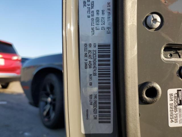 Photo 10 from auction – 2019 DODGE CHALLENGER with VIN 2C3CDZAGXKH674189