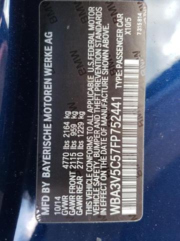 Photo 10 from auction – 2015 BMW 428 I with VIN WBA3V5C57FP752441