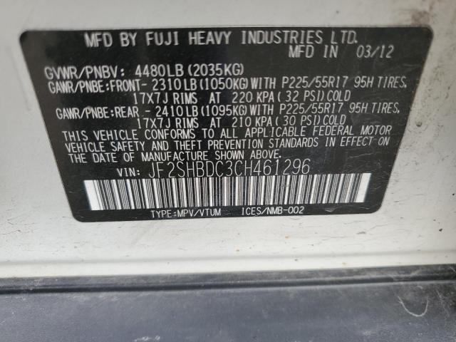 Photo 10 from auction – 2012 SUBARU FORESTER 2 with VIN JF2SHBDC3CH461296