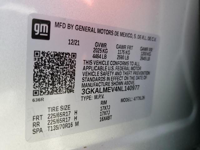 Photo 10 from auction – 2022 GMC TERRAIN SL with VIN 3GKALMEV4NL140977