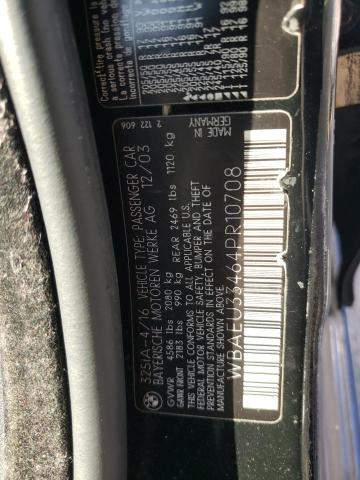 Photo 10 from auction – 2004 BMW 325 XI with VIN WBAEU33464PR10708