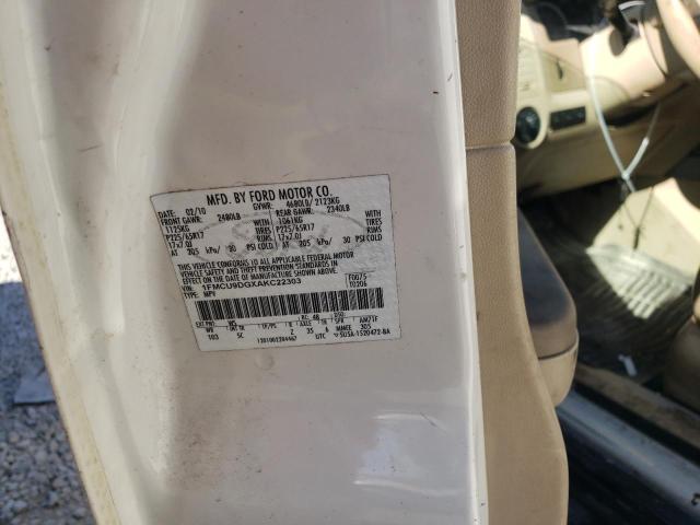 Photo 10 from auction – 2010 FORD ESCAPE XLT with VIN 1FMCU9DGXAKC22303