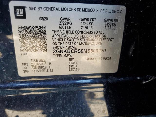 Photo 10 from auction – 2021 CHEVROLET BLAZER 2LT with VIN 3GNKBCRS9MS500270