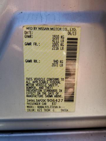 Photo 10 from auction – 2013 NISSAN ALTIMA 2.5 with VIN 1N4AL3AP2DC906427