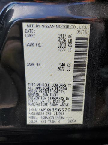 Photo 10 from auction – 2016 NISSAN ALTIMA 2.5 with VIN 1N4AL3AP1GN356579