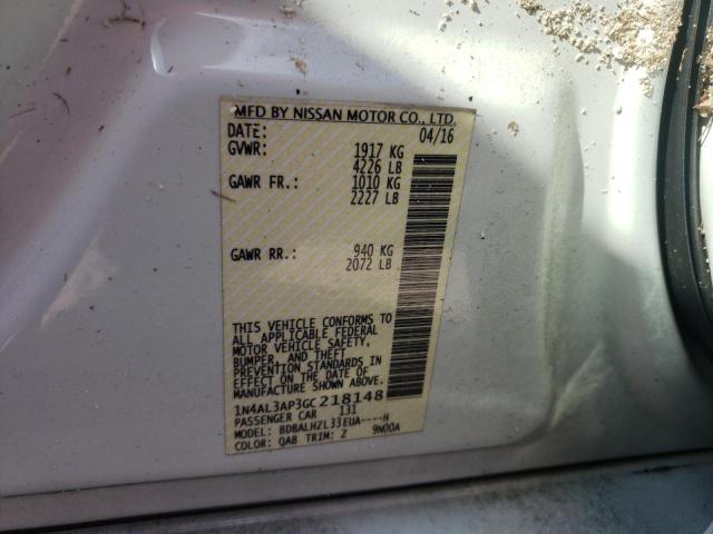 Photo 10 from auction – 2016 NISSAN ALTIMA 2.5 with VIN 1N4AL3AP3GC218148