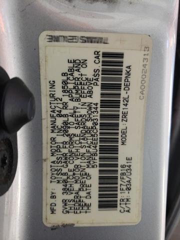 Photo 10 from auction – 2012 TOYOTA COROLLA BA with VIN 5YFBU4EE5CP031344