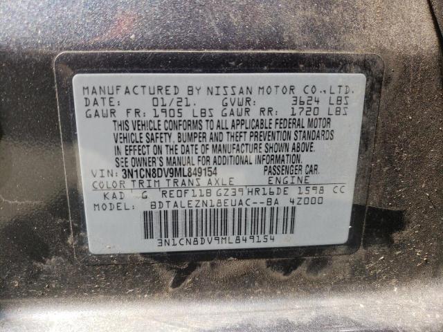 Photo 10 from auction – 2021 NISSAN VERSA with VIN 3N1CN8DV9ML849154